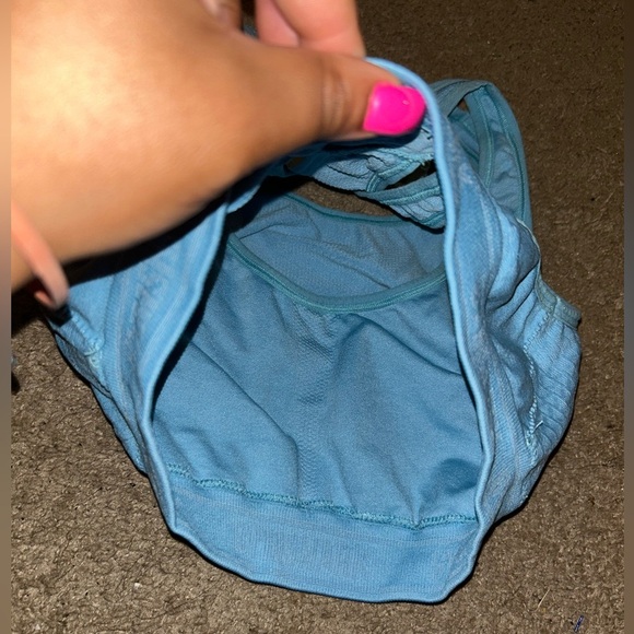 Gymshark Blue Racerback Sports Bra Moisture-Wicking - Picture 3 of 4